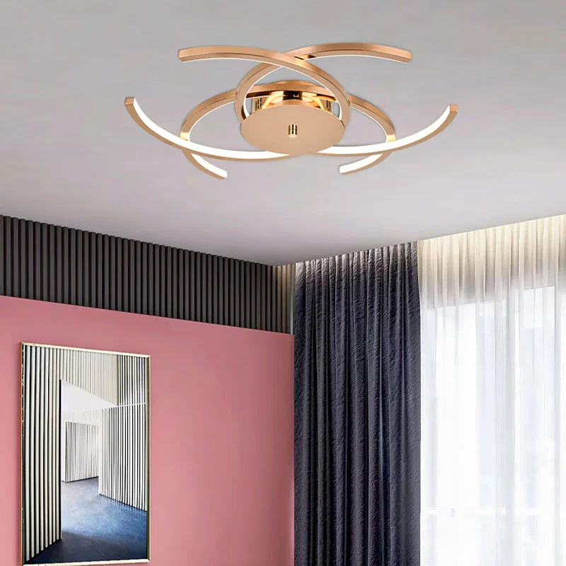 Nordic classic simple multi-scene applicable annular cross ceiling lamp
