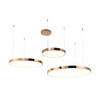 Design a combined circular ceiling lamp for living room and dining room.nes.