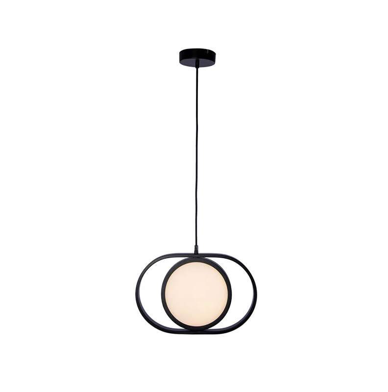 Simple design sense wrought iron lamp body rotatable chandelier