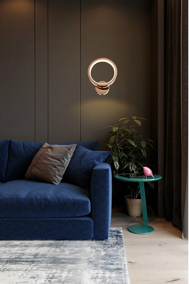 Circular desk lamp wall lamp suitable for multiple scenes