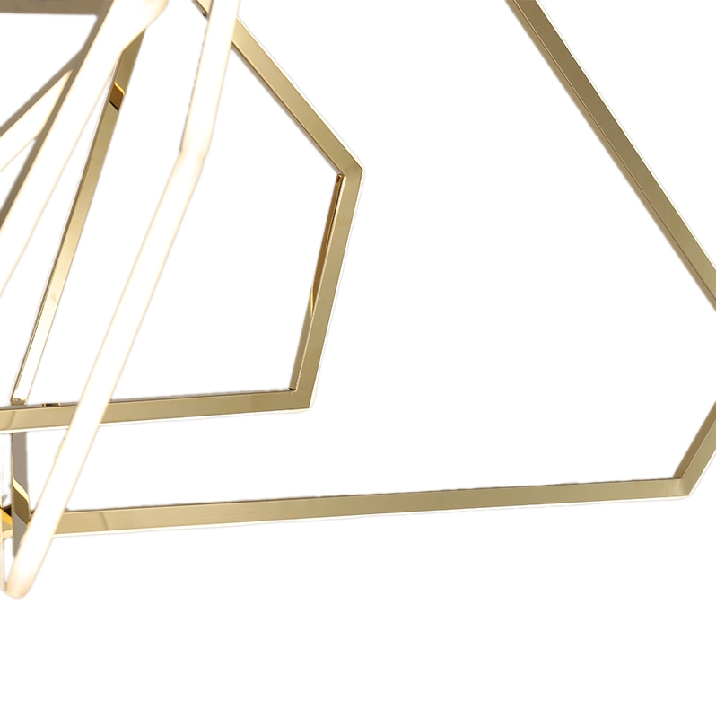 Irregular polygonal combined ceiling chandelier with modern technology sense