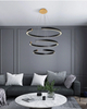Leather ring ceiling chandelier for dining area and living room
