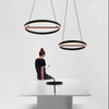 Nordic style simple modern multi-scene chandelier with ring lines