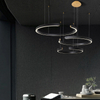 Leather ring ceiling chandelier for dining area and living room