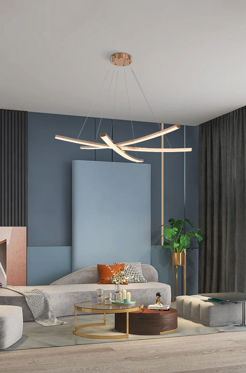 Classic modern cross-shaped ceiling chandelier suitable for multi-scenes.